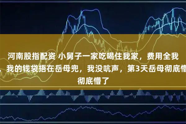 河南股指配资 小舅子一家吃喝住我家，费用全我出，我的钱袋捂在岳母兜，我没吭声，第3天岳母彻底懵了